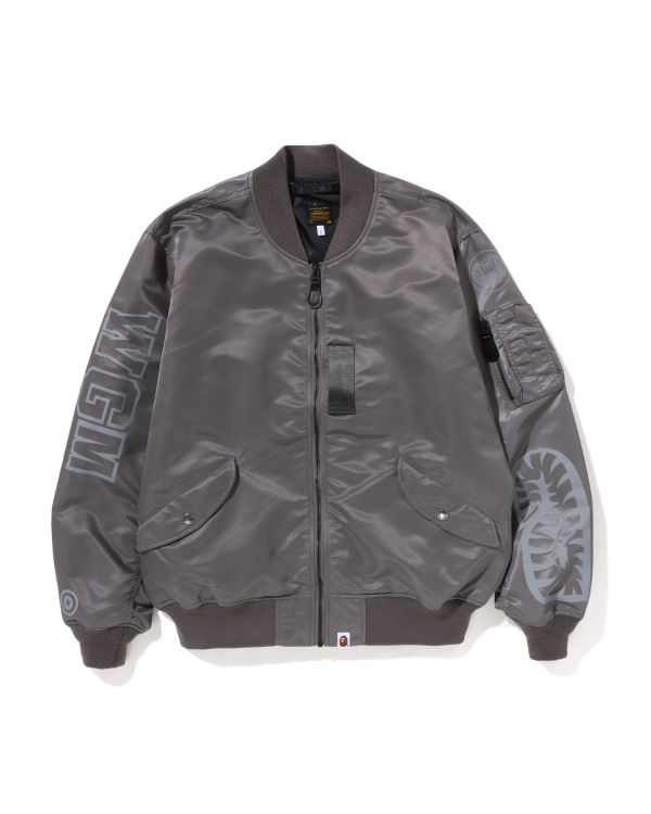 Pánské Kabáty Bape Shark Loose Fit MA-1 Stříbrné | 90736DJEB