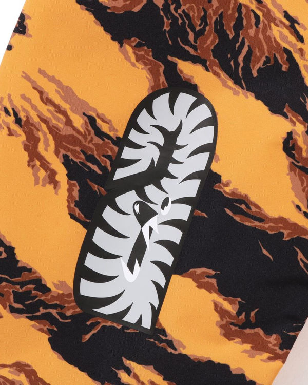 Pánské Kabáty Bape Tiger Camo Long MA-1 Oranžové | 63489QGKF