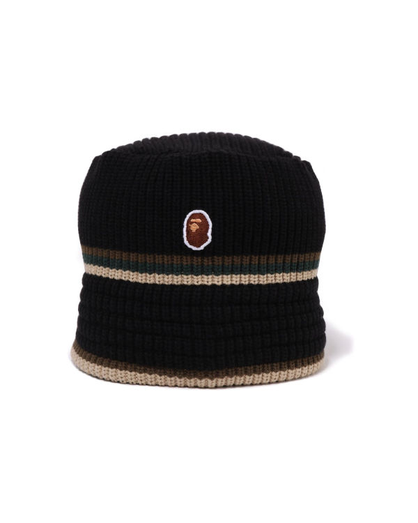 Pánské Klobouky Bape Ape Head One Point Crusher Černé | 25394GTJZ