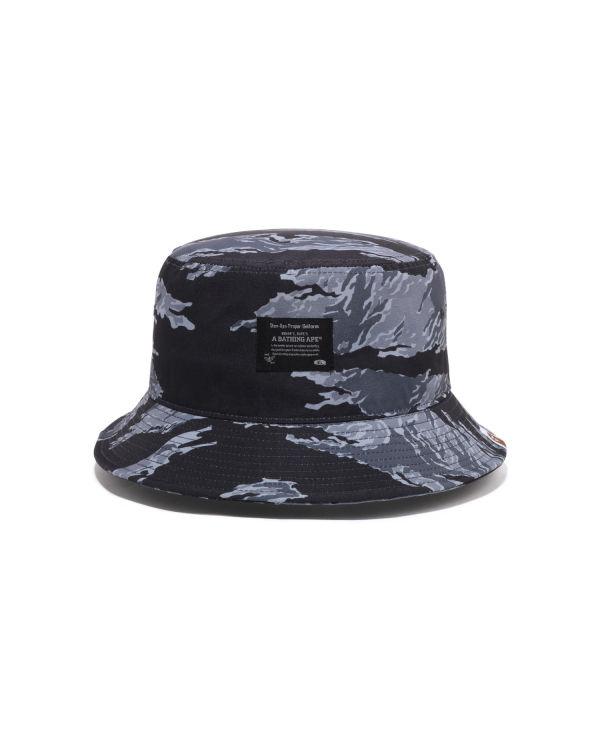 Pánské Klobouky Bape Tiger Camo Bucket Černé | 43892OJNT