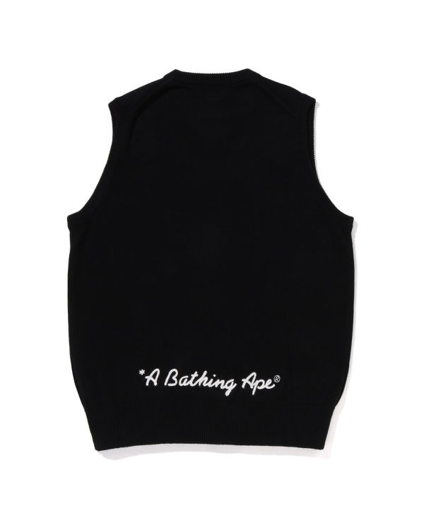 Pánské Knitwear Bape Ape Head One Point Černé | 30618AWSM