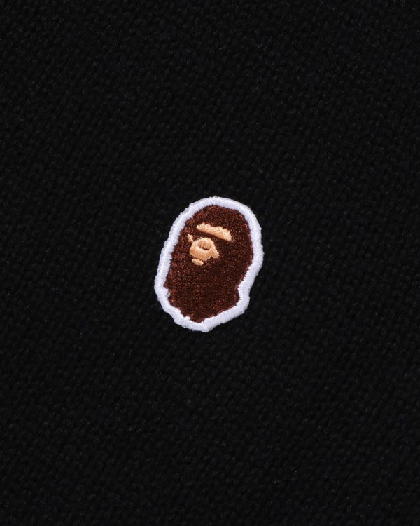 Pánské Knitwear Bape Ape Head One Point Černé | 30618AWSM
