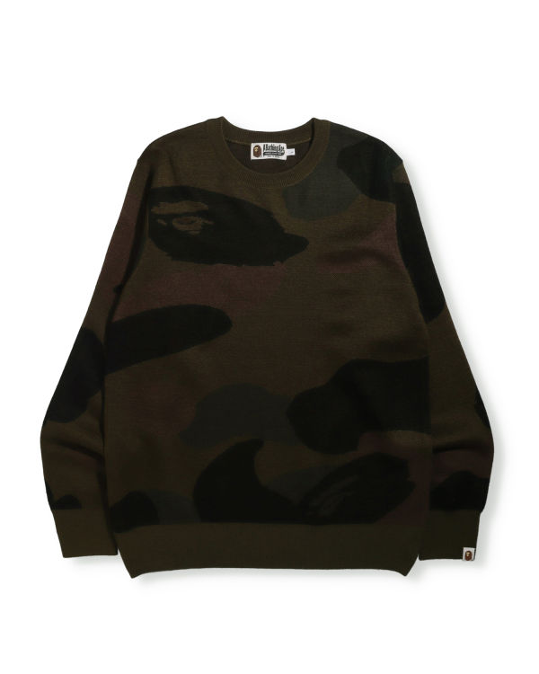 Pánské Knitwear Bape Giant 1st Camo Široké Fit Zelene | 96135LCAV