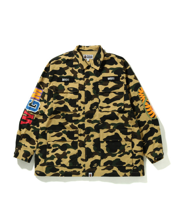 Pánské Košile Bape 1st Camo Shark Relaxed Fit Military Žluté | 94830FBLJ