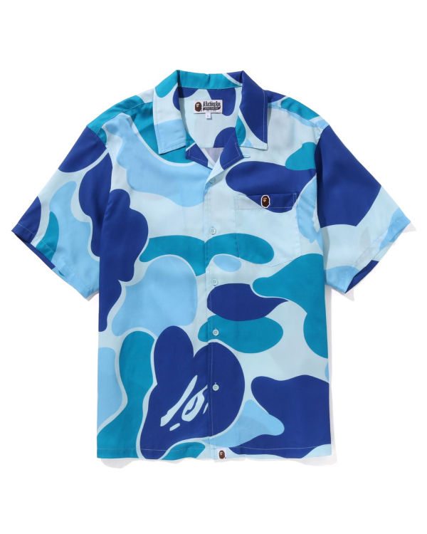 Pánské Košile Bape ABC Camo Open Collar Světle Blankyt | 40732TRLA