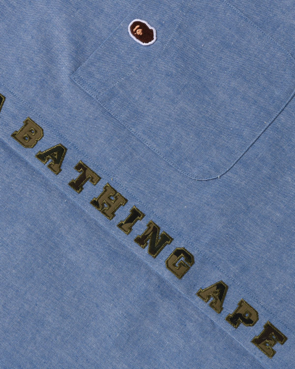 Pánské Košile Bape A Bathing Ape Applique BD Loose Fit Blankyt | 23917LMBH