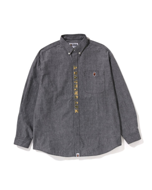 Pánské Košile Bape A Bathing Ape Applique BD Loose Fit Černé | 46508JFKZ