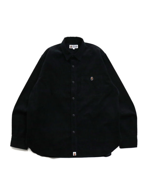 Pánské Košile Bape Ape Head One Point Corduroy Relaxed Fit Pracovní Černé | 03957IPEZ