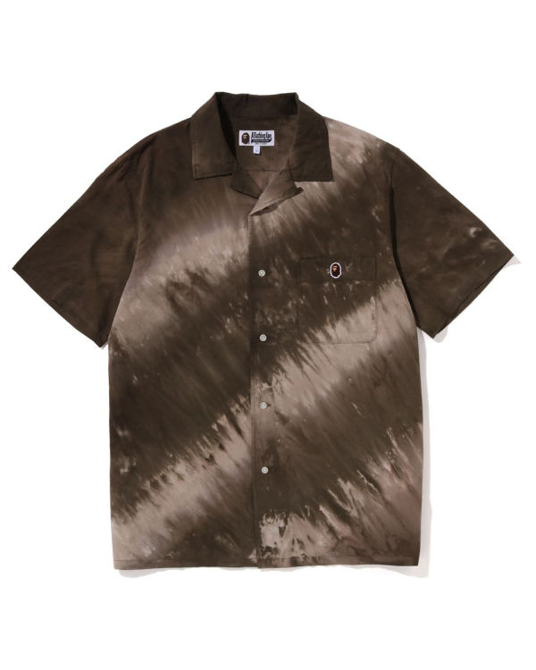 Pánské Košile Bape Ape Head One Point Dye Hnědé | 96780BIFP