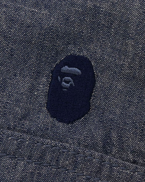 Pánské Košile Bape Chambray Loose Fit Blankyt | 03695ZAWH