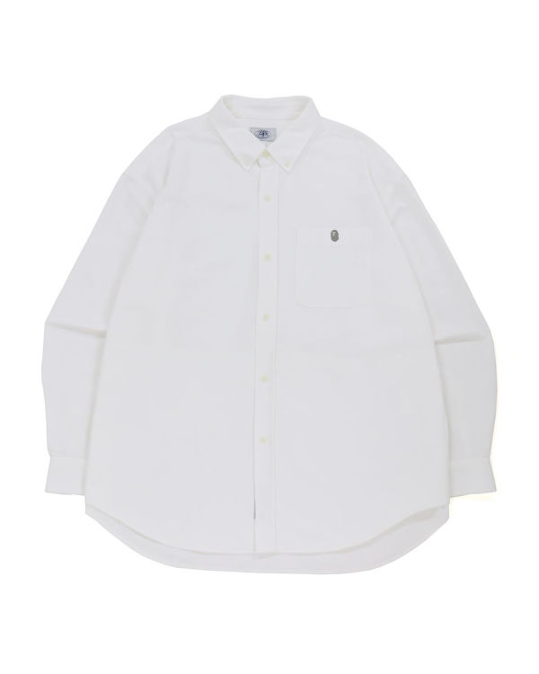 Pánské Košile Bape Chambray Loose Fit Bílé | 95204JPFW