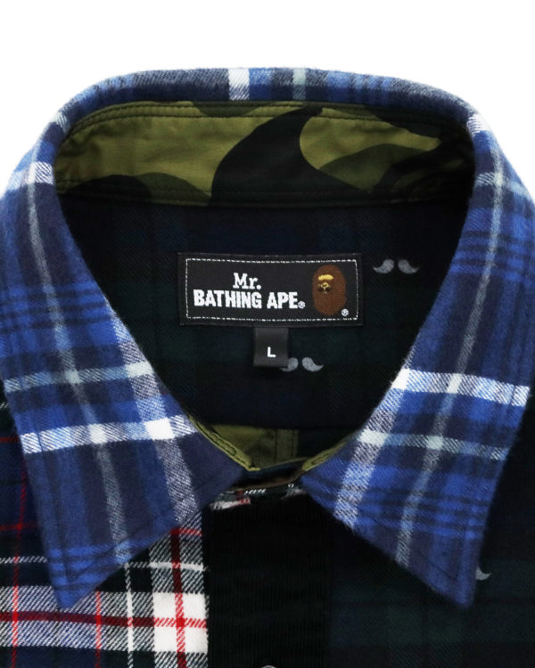 Pánské Košile Bape Flannel Check Multi Patter Viacfarebný | 28649PJHA
