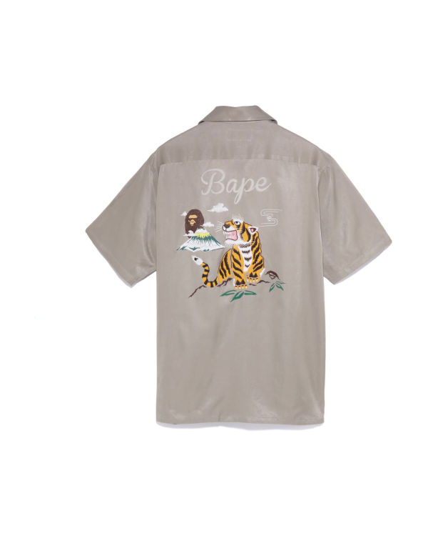 Pánské Košile Bape Japan Culture Open Collar Šedé | 85123XSMB