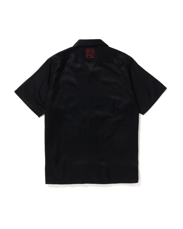 Pánské Košile Bape Japanese Motif Relaxed Fit S/S Černé | 61782HAMY