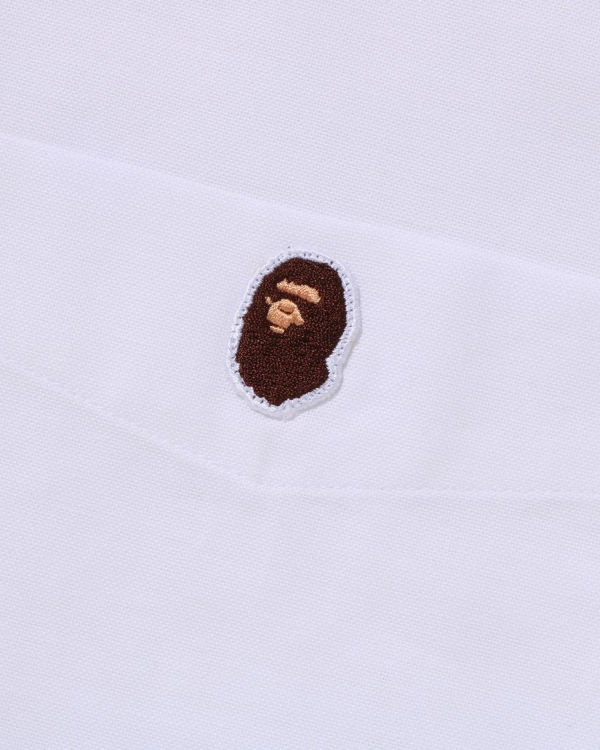 Pánské Košile Bape Oxford relaxed fit Bílé | 85390POAS