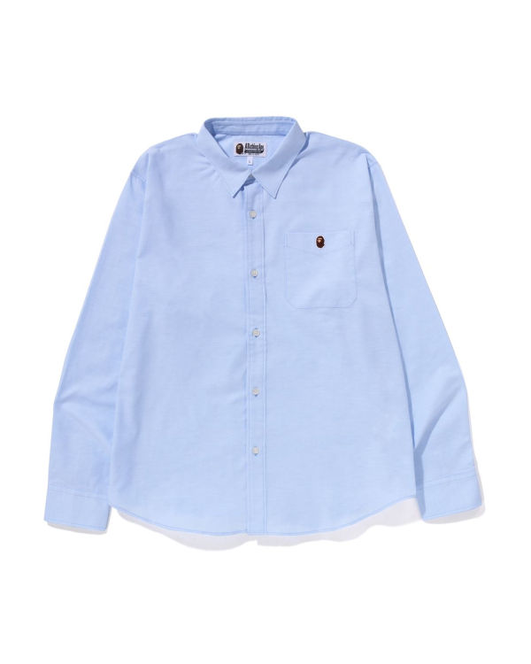 Pánské Košile Bape Oxford relaxed fit Světle Blankyt | 68012KYIA