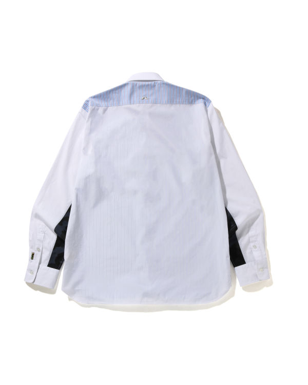 Pánské Košile Bape Thomas Mason Multi Pattern Široké Fit Blankyt Bílé | 38027BGWJ