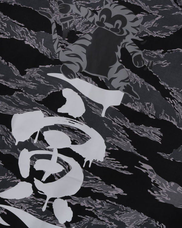 Pánské Košile Bape Tiger Camo Relaxed Fit Military Černé | 32891OVMN