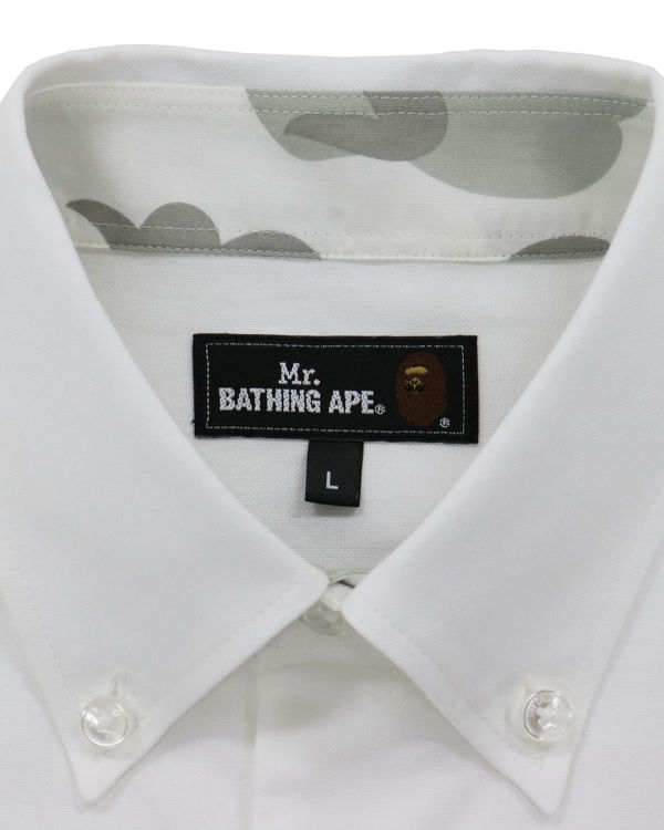 Pánské Košile Bape Široké Logo Print Bílé | 30521PQHL