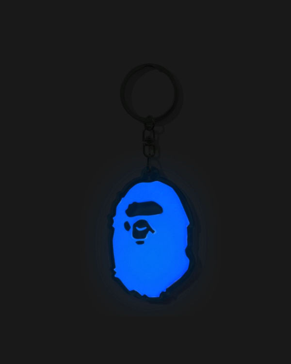 Pánské Kroužky Na Klíče Bape Ape Head Reflective Blankyt | 40369CIPH