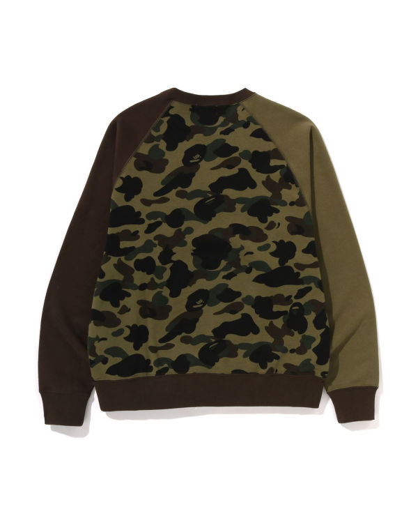 Pánské Mikiny Bape 1st Camo Crazy Bathing Ape Relaxed Fit Crewneck Zelene | 13520DMGW