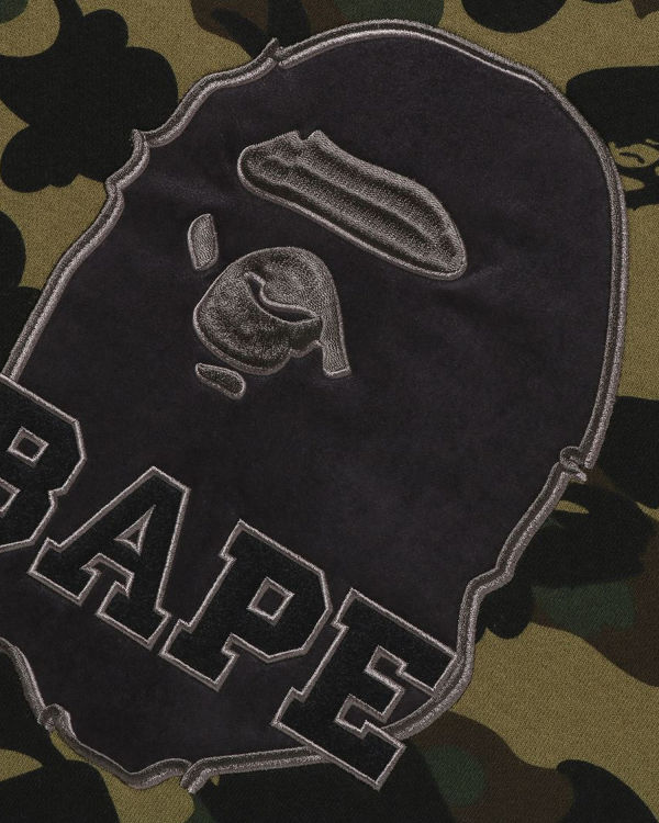 Pánské Mikiny Bape 1st Camo Crewneck Zelene | 81364FLTD