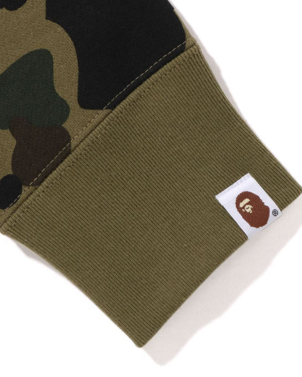 Pánské Mikiny Bape 1st Camo Crewneck Zelene | 81364FLTD