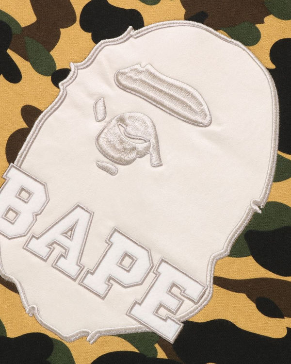Pánské Mikiny Bape 1st Camo Crewneck Žluté | 38209VWLK