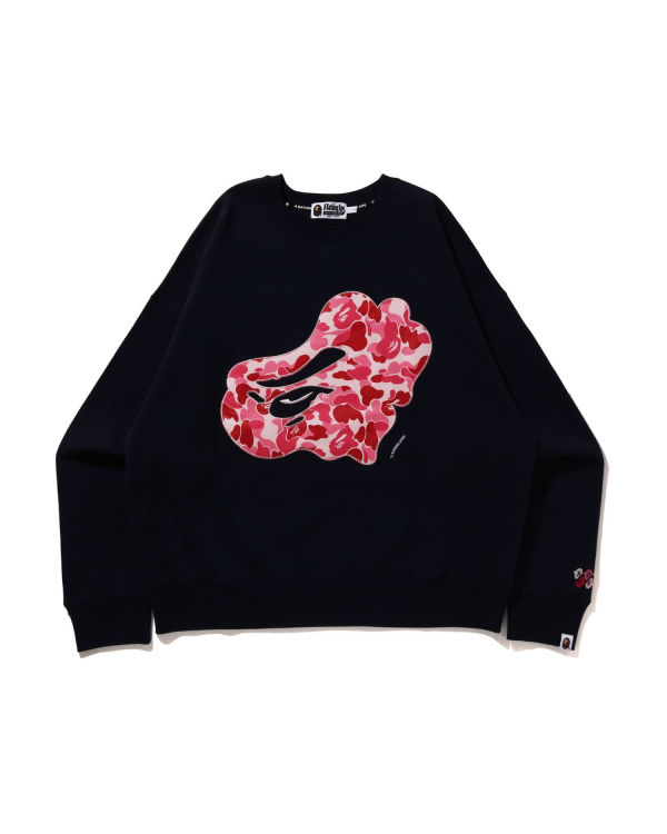 Pánské Mikiny Bape ABC Camo Patch Relaxed Fit Crewneck Tmavě Blankyt Blankyt | 18750LVCG