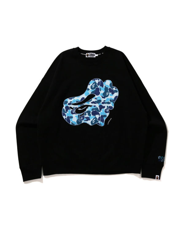 Pánské Mikiny Bape ABC Camo Patch Relaxed Fit Crewneck Černé | 32916WOXS