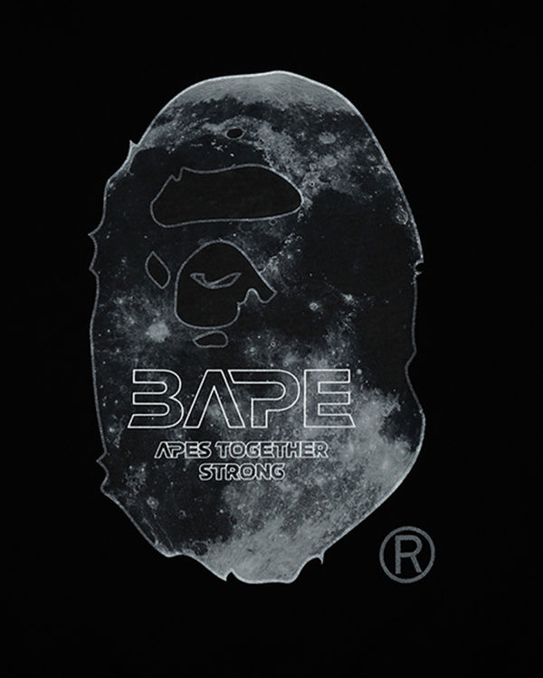 Pánské Mikiny Bape Ape Head Moon Crewneck Černé | 19584WVUI