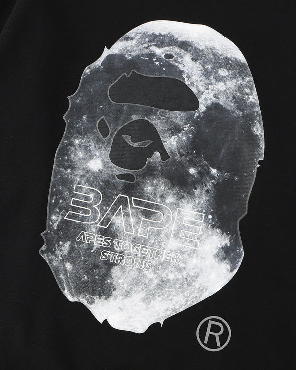 Pánské Mikiny Bape Ape Head Moon Crewneck Černé | 19584WVUI