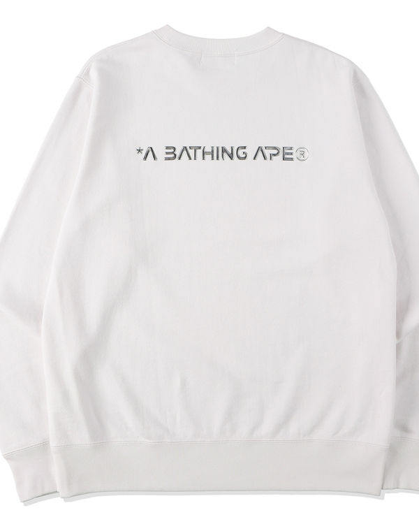 Pánské Mikiny Bape Ape Head Moon Crewneck Bílé | 68741BVQR