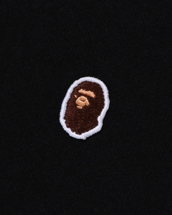 Pánské Mikiny Bape Ape Head One Point Relaxed Fit Crewneck Černé | 01496QYNF