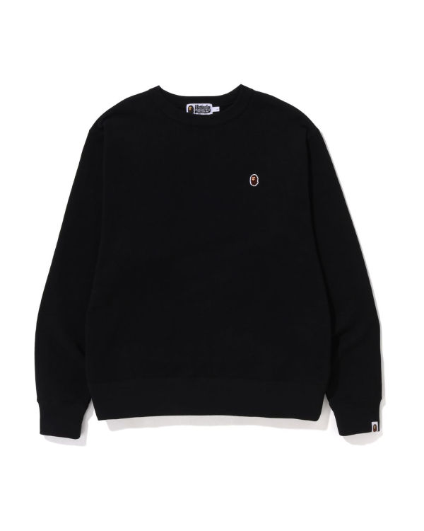 Pánské Mikiny Bape Ape Head One Point Relaxed Fit Crewneck Černé | 01496QYNF