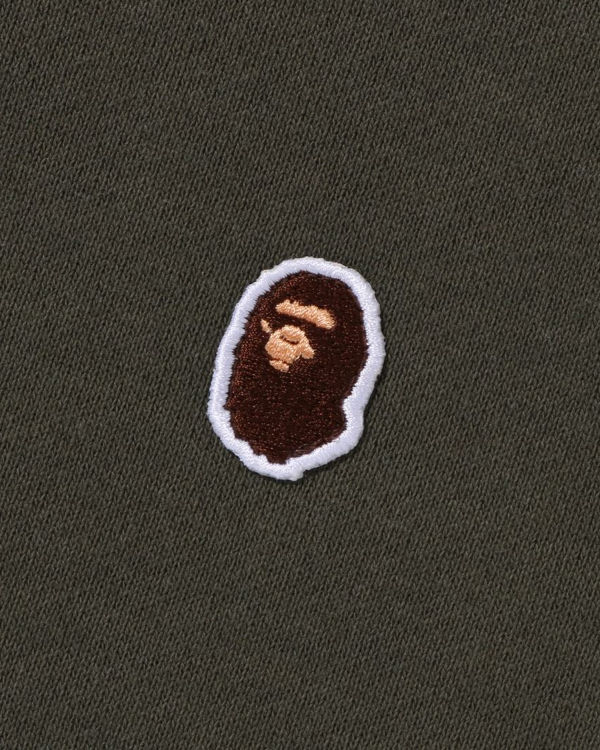Pánské Mikiny Bape Ape Head One Point Relaxed Fit Crewneck Zelene | 05467XDEP