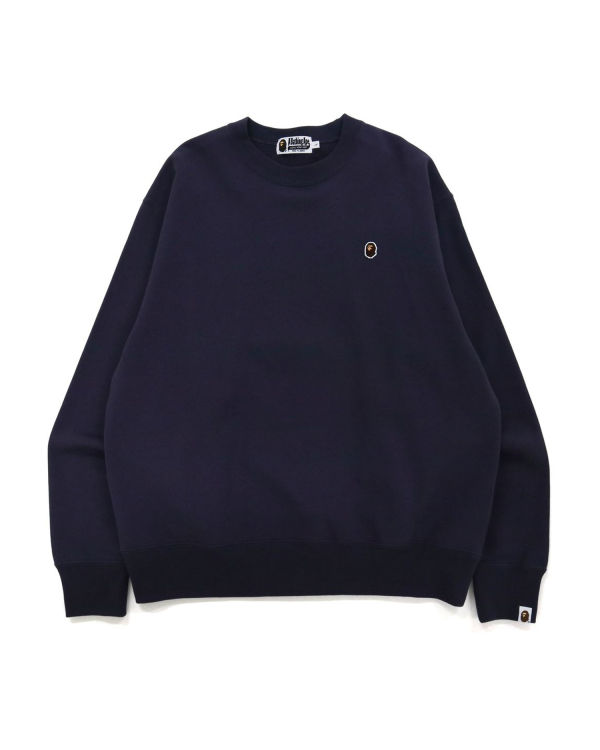 Pánské Mikiny Bape Ape Head One Point Relaxed Fit Crew Neck Tmavě Fialové | 60843YFLM
