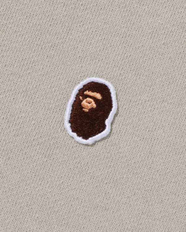 Pánské Mikiny Bape Ape Head One Point Relaxed Fit Crewneck Béžový | 63189IVNR