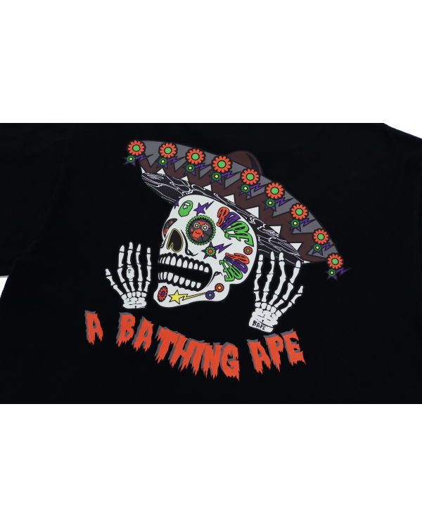 Pánské Mikiny Bape Halloween Skull Glow In The Dark Long Sleeve Černé | 73058HGRJ