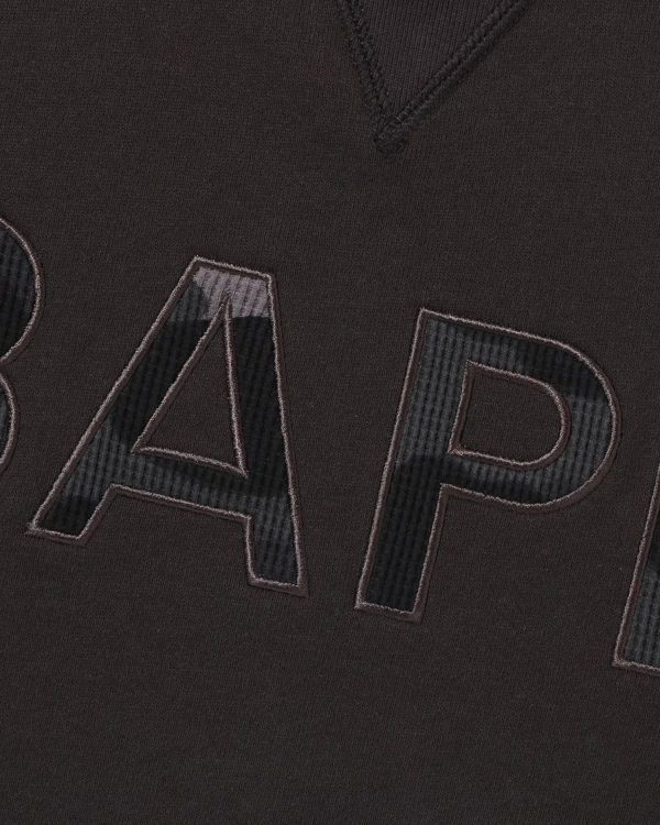 Pánské Mikiny Bape Patch Relaxed Fit Crewneck Tmavě Šedé | 39806ROFX