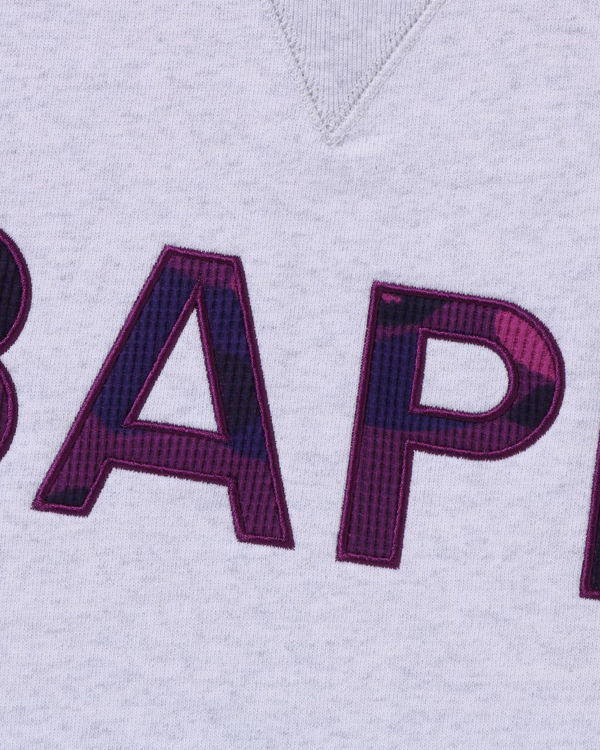 Pánské Mikiny Bape Patch Relaxed Fit Crewneck Šedé | 98530NXHO