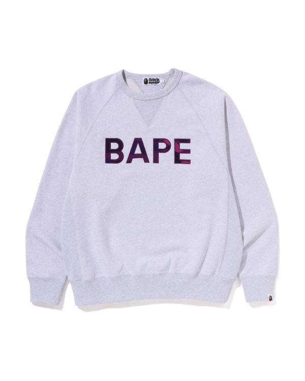 Pánské Mikiny Bape Patch Relaxed Fit Crewneck Šedé | 98530NXHO