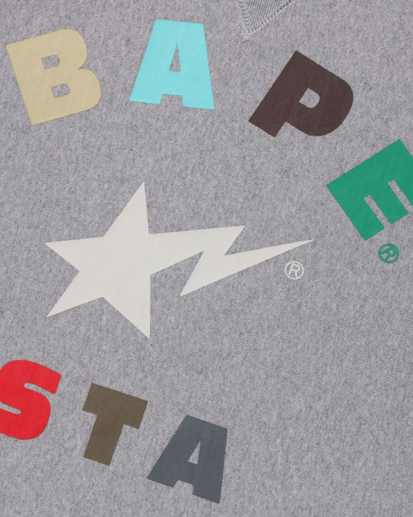 Pánské Mikiny Bape STA Crewneck Šedé | 62348JKNZ