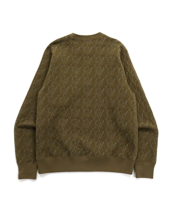 Pánské Mikiny Bape STA Jacquard Relaxed Fit Zelene | 32701FEPM