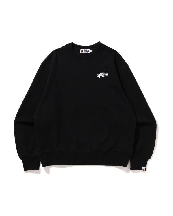 Pánské Mikiny Bape STA Logo Relaxed Fit Crewneck Černé | 45018UHEF
