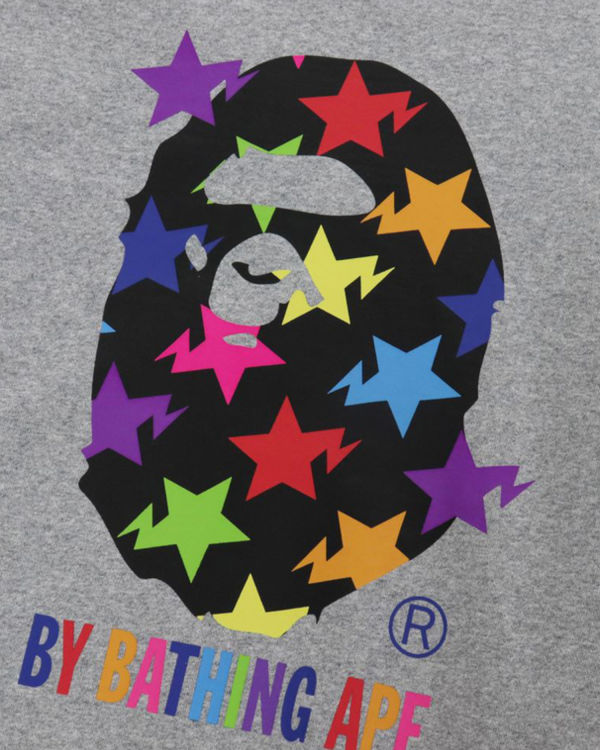 Pánské Mikiny Bape STA Pattern By Bathing Ape Šedé | 09867UKMI