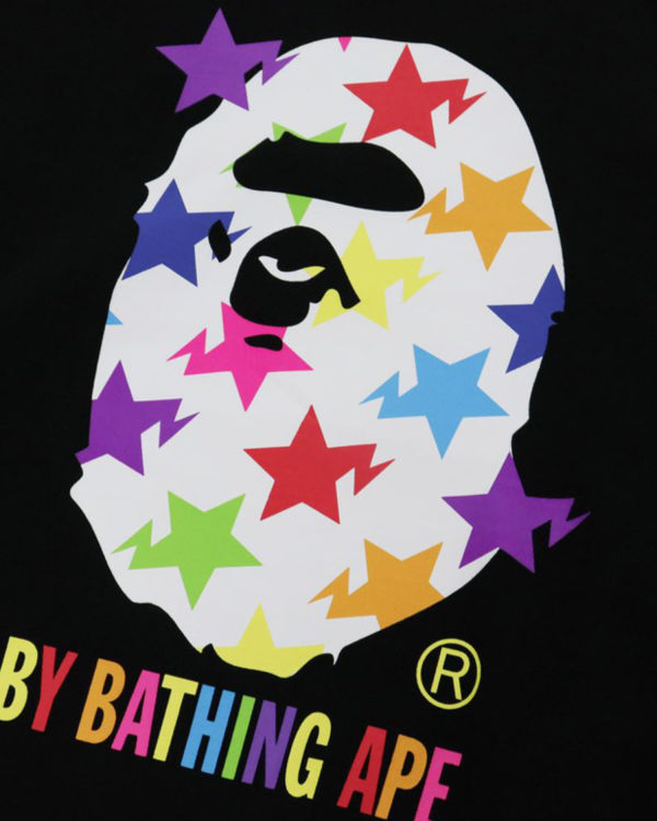 Pánské Mikiny Bape STA Pattern By Bathing Ape Černé | 17283NXDZ