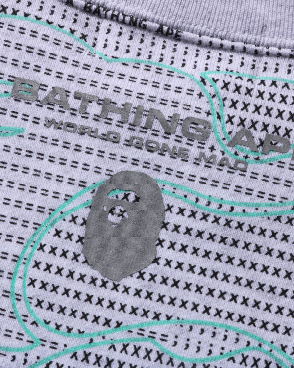 Pánské Mikiny Bape Text Code Camo Crewneck Světle Šedé | 92401YZGO