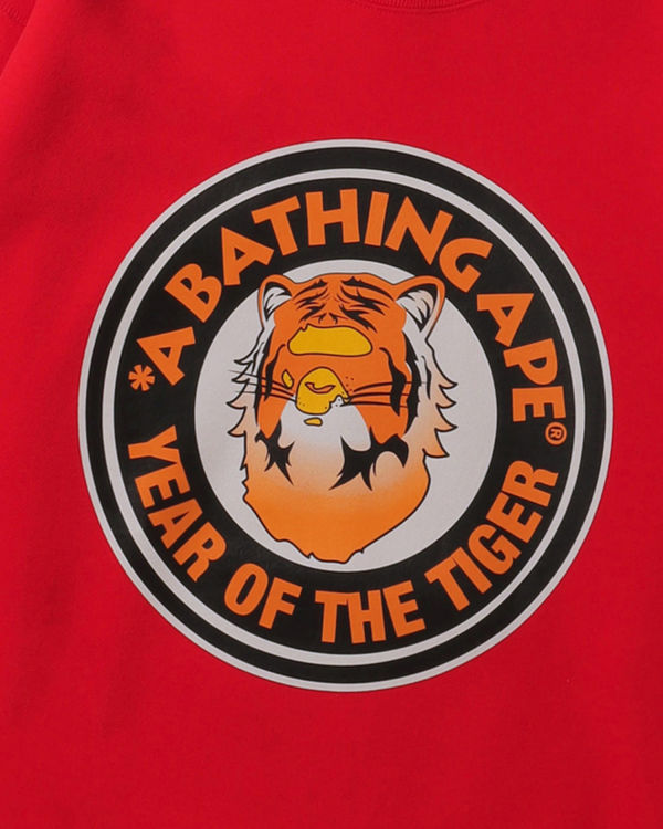Pánské Mikiny Bape Year Of The Tiger Crewneck Světle Červené | 71926XBLW