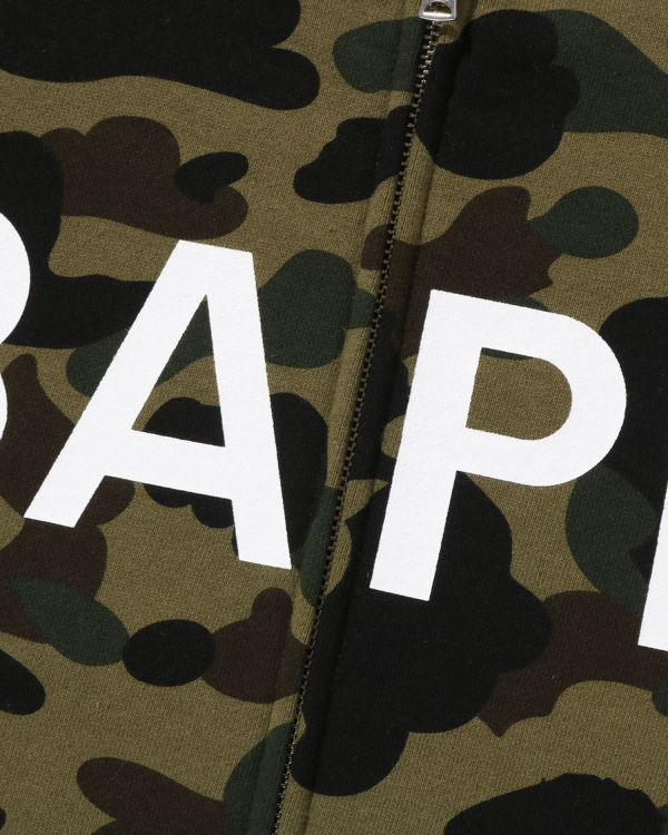 Pánské Mikiny S Kapucí Bape 1st Camo Balaclava Full Zip Zelene | 84317UOJQ